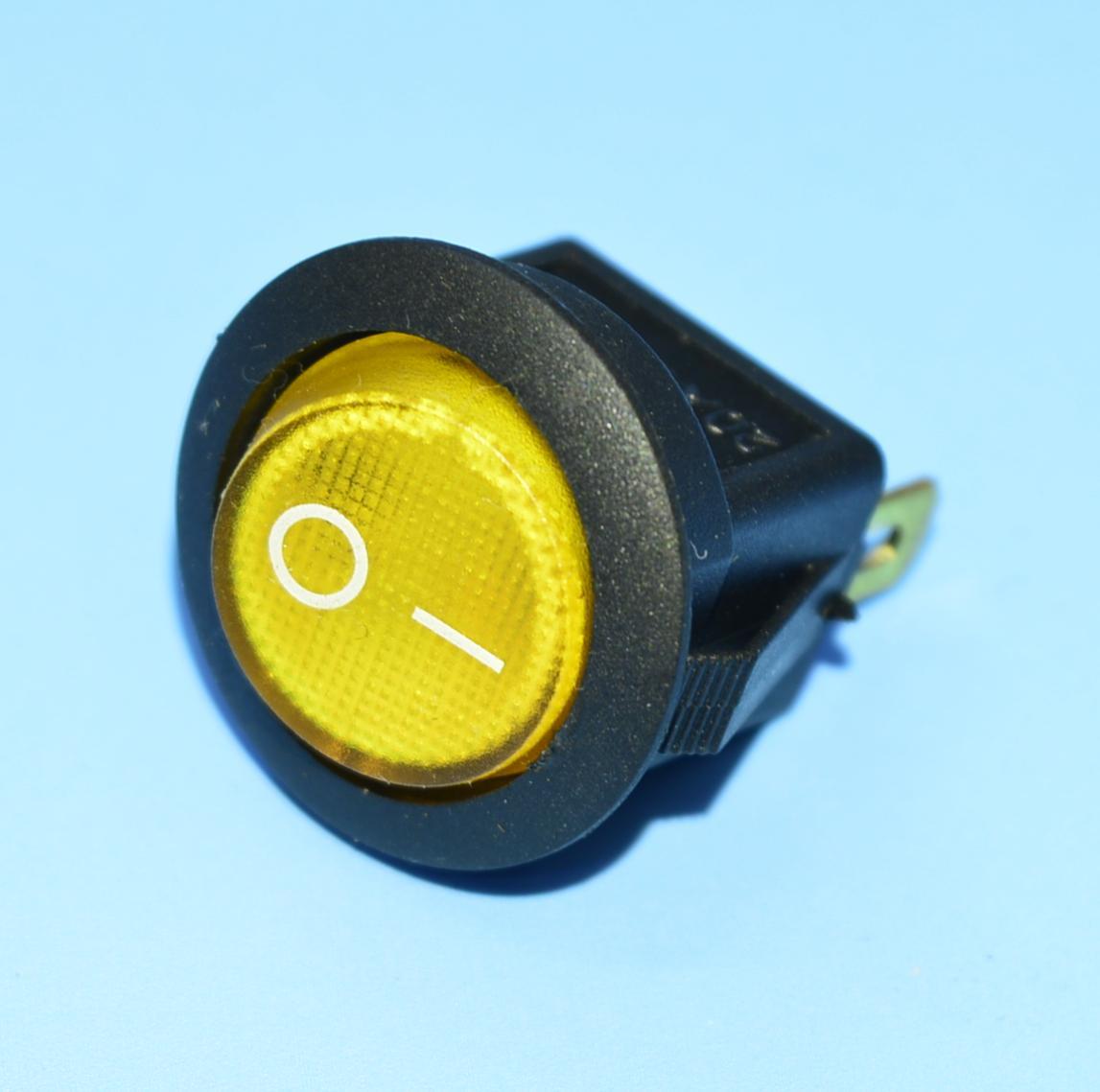 Вимикач 12В IRS-101-8С жовтий 1-група ON-OFF PRK0018Е, фото 1