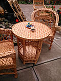 2 крісла "Обічні" з низькою спинкою No1 і круглий стіл 0,65 м., фото 5