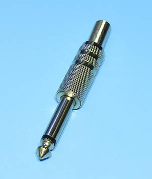 Штекер Jack-6,3 моно, металевий корпус 1-0052