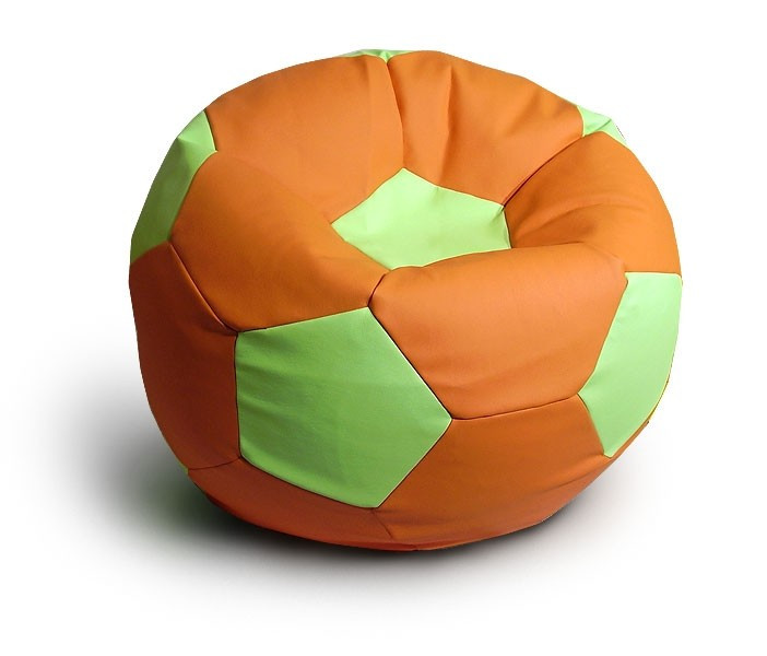 Оранжево салатовий футбольний м'яч