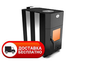 Піч опалювально-варильна Огнєв ПОВ-150 ЧК C2 дверцята зі склом і конфорка