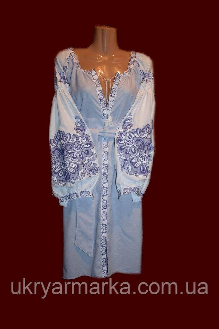 Сукня вишиванка бузкова з вишивкою "Бранка"