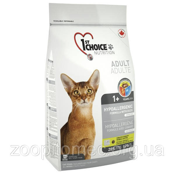 1st CHOICE (Фест Чойс) Hypoallergenic - гіпоалергенний корм з м'ясом качки для кішок 0.35 кг