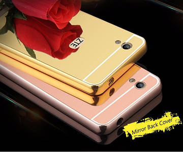 Металевий дзеркальний чохол Mirror бампер для ZTE Blade X3 (4 кольори в наявності)
