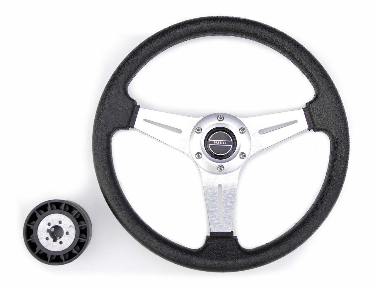 Кермове колесо PRETECH HD-5125D 350 мм срібло, фото 1