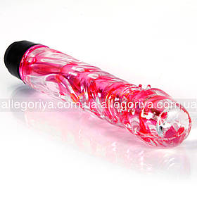 Вібратор вагінальний анальний 2 в 1 червоний  універсальний рельєфний вібратор Супер Ціна