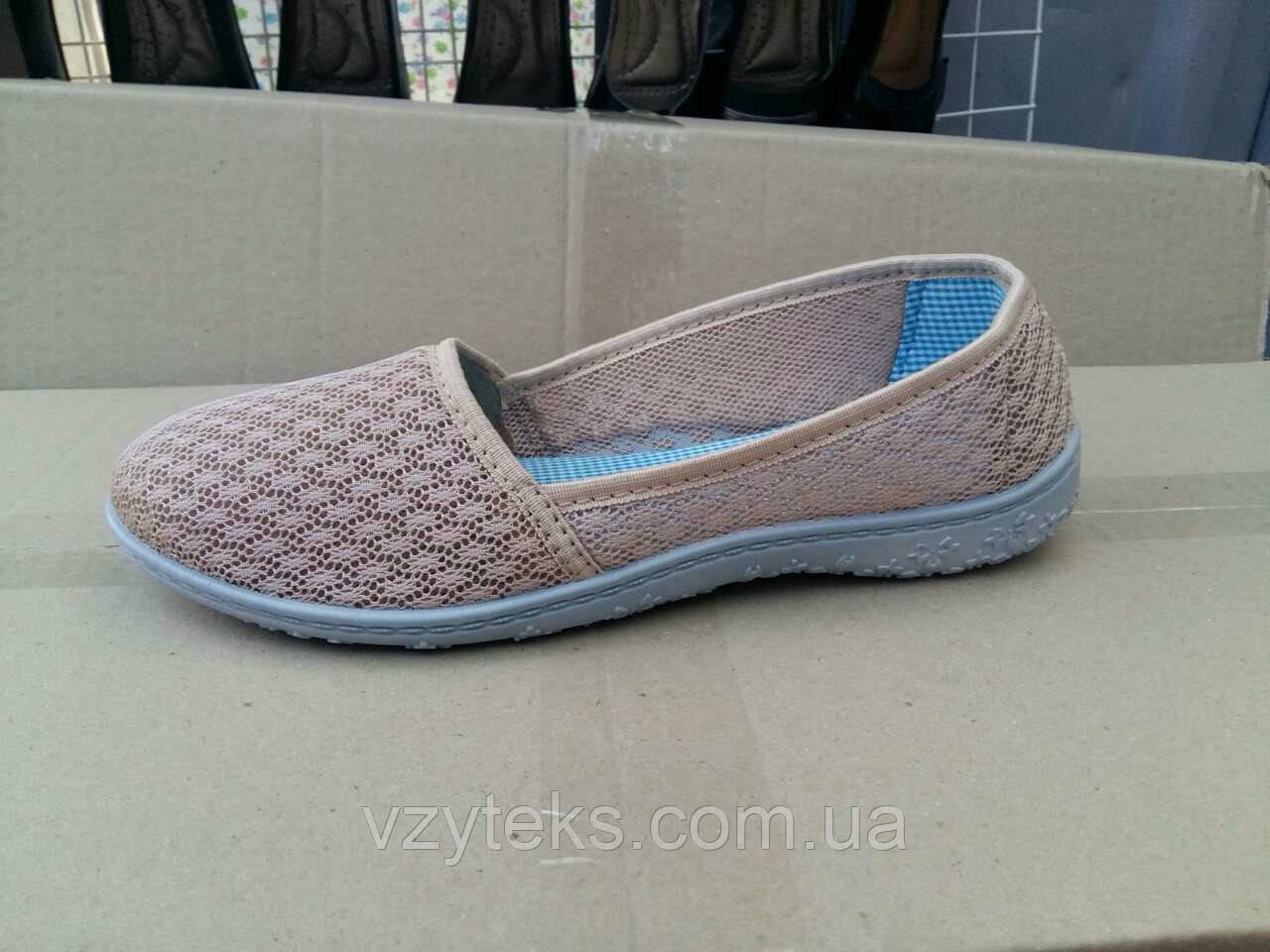 Балетки жіночі сітка бежеві Україна СВ, фото 1
