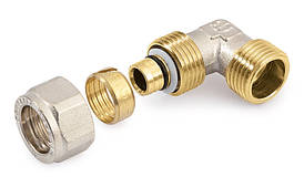 Коліно з зовнішньою різзю Pe-Xc/Al/Pe-Xc 16 мм x 1/2"