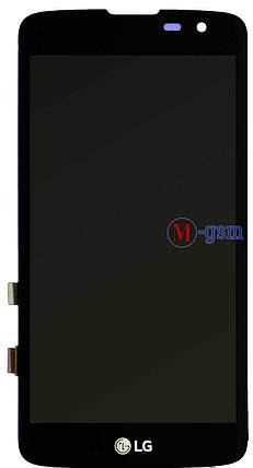 Дисплейний модуль LG X210 K7, K7 X210DS, Q7 чорний, фото 2