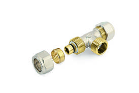 Трійник із зовнішньою різзю Pe-Xc/Al/Pe-Xc 16 мм x 1/2"