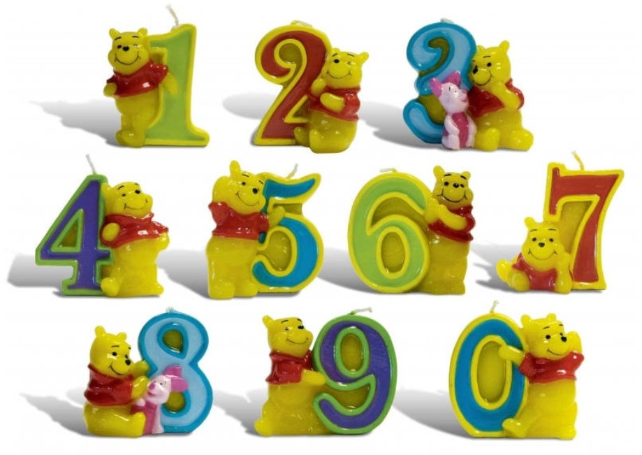 Свічки цифри (в торт) Winni Pooh №6