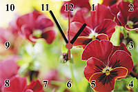 Настінні годинники на склі "Дика орхідея" кварцові