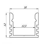 Профіль алюмінієвий ЛП12 Biom (комплект профіль +лінза), 2 м, фото 3