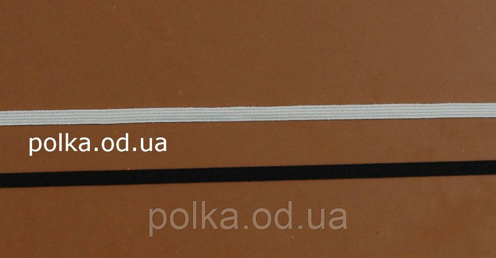 Гумка 6 мм біла оздоблювальна (відріз від 20 м), фото 1