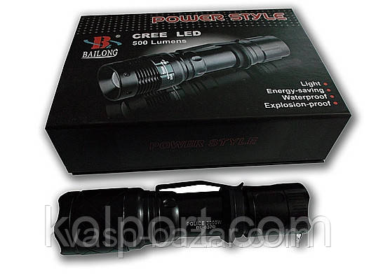 Ліхтар тактичний акумуляторний Bailong BL-8370 Police