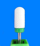 Насадка-фреза керамічна закруглений циліндр , зелена середня зернистість, фото 4