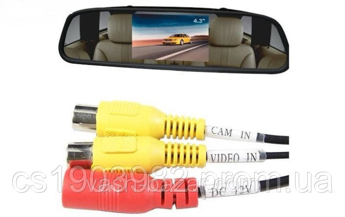 Дзеркало монітор заднього огляду 4.3" Clear View (Автоматичне увімкнення монітора під час руху заднім ходом)