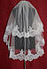 Фата біла з красивого та легкого мережива, фото 3