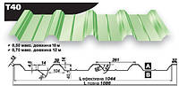 Профнастил Прушински Т 40 цынк 0.5 мм