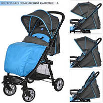 Дитяча прогулянкова коляска Bambi (M 3409-4) з кошиком , фото 3