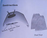 Витяжка манікюрна настільна пилосос 30 вт потужність , КОЛІР БІЛИЙ., фото 5