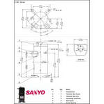 Компресор спіральний C-SCN603H8K/SG (тандем) Panasonic (SANYO), фото 3