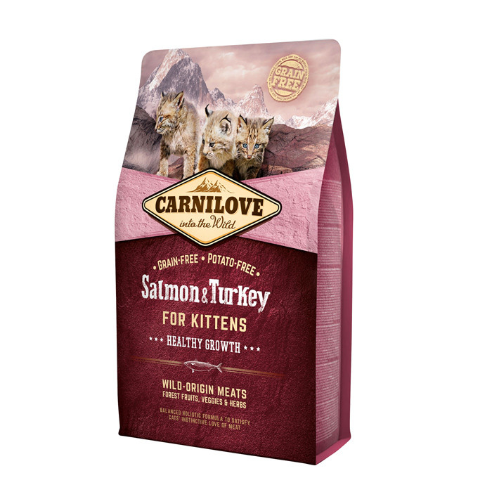 CarniLove Salmon & Turkey for Kittens беззерновой корм з лососем та індичкою для кошенят, 2 кг