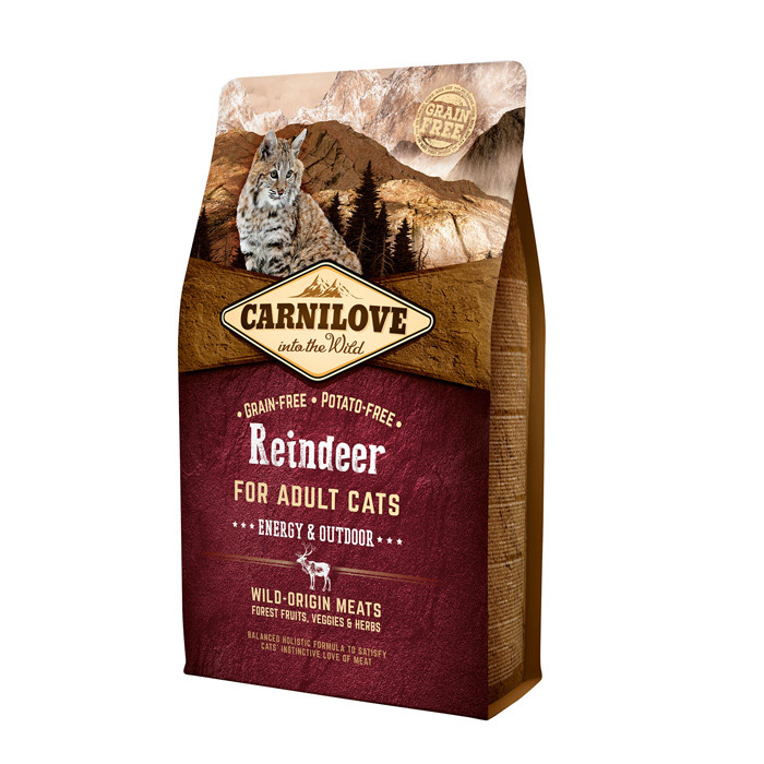 CarniLove Reindeer for Adult Cats беззерновой корм з м'ясом північного оленя для активних кішок, 6 кг