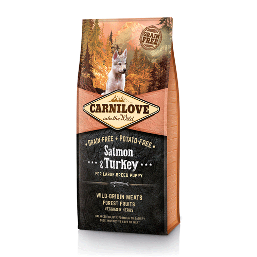 CarniLove (Карнилав) Salmon & Turkey for Large Breed Puppy беззерновой корм для цуценят великих порід, 1.5 кг