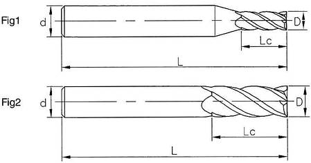 Ø8*35*8*100-4F Фреза твердосплавна кінцева (55HRC), фото 2