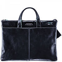 Женская качественная кожаная сумка Piquadro BL SQUARE, CA1618B2_BLU2 темно-синий