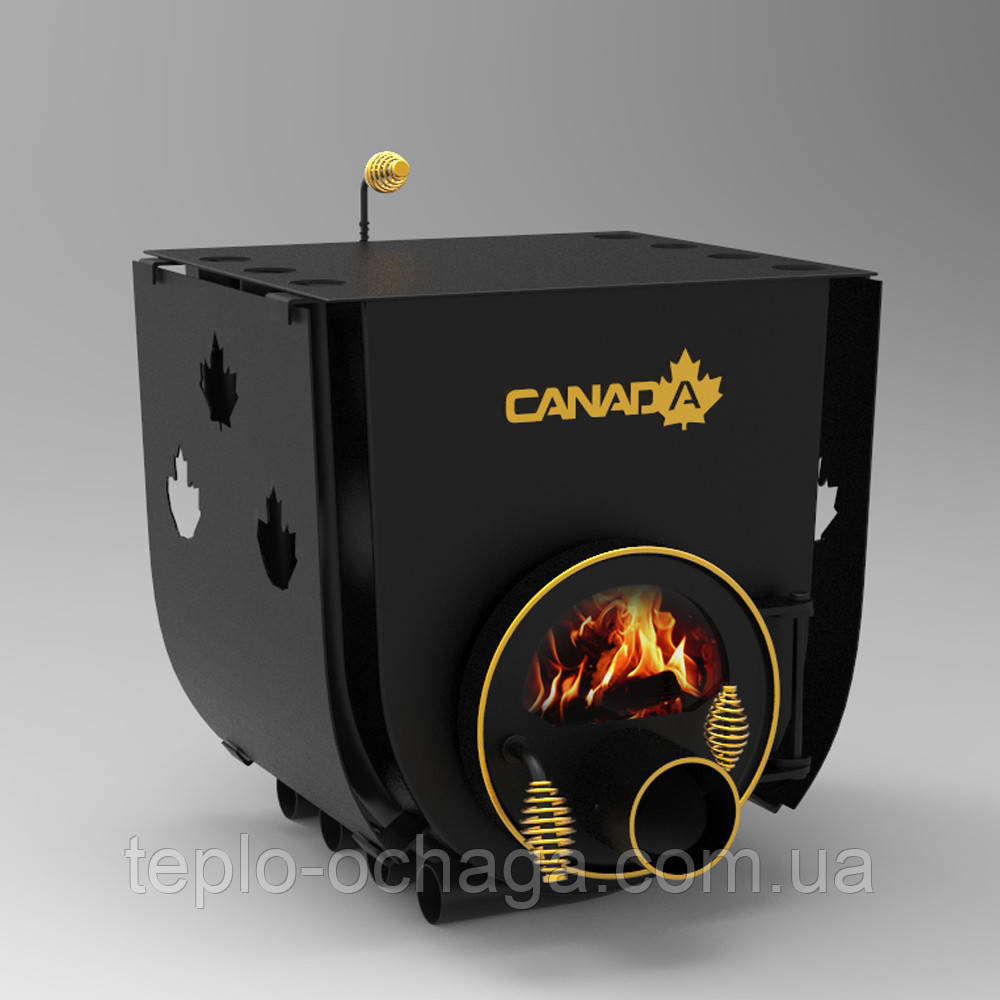 Піч дров'яна Канада Класик, тип 01 скло, варильна поверхня, перфорація