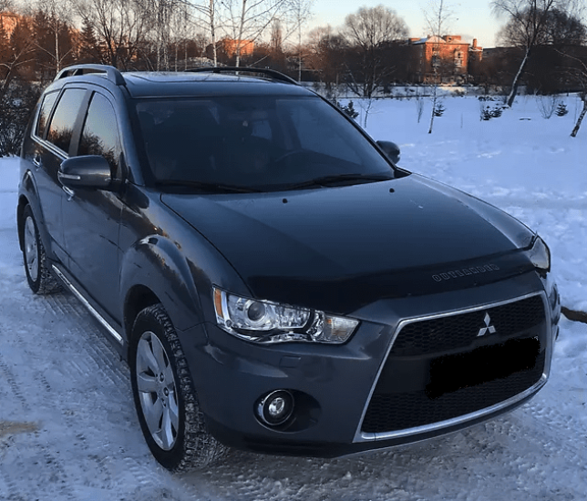 

Дефлектор на капот (мухобойки) Mitsubishi Outlander XL 2010-
