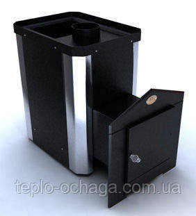 Піч каменка для сауни Класик Профі, з виносом топки, неіржавкі вставки