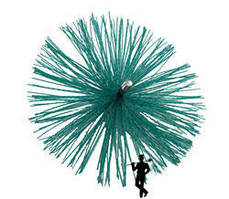 Йоржик для димоходу 180 мм, пластик під різь