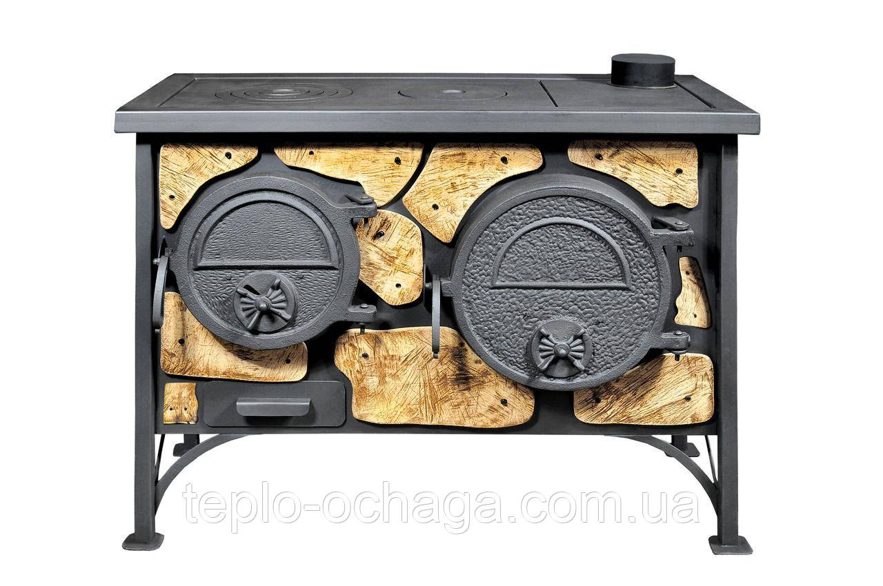 Дровяна піч для дому Ектор із керамікою