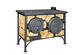 Дровяна піч для дому Ектор із керамікою, фото 4