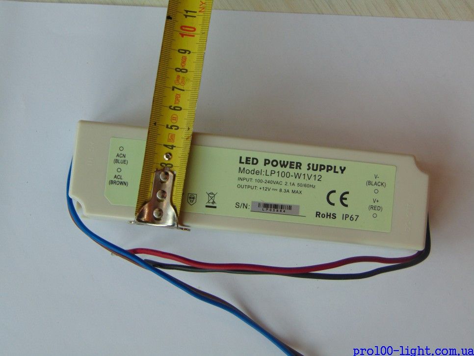 Блок питания LED LP-100-8.3А W1V12 IP67 - фото 2 - id-p554669802