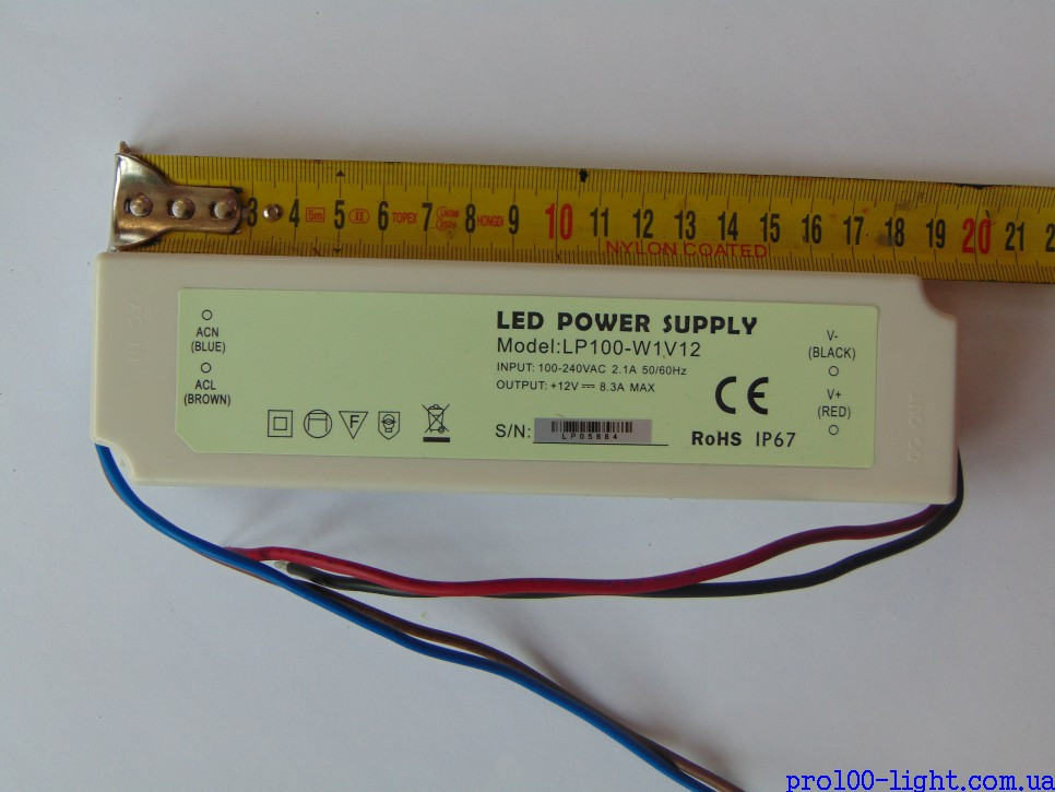 Блок питания LED LP-100-8.3А W1V12 IP67 - фото 4 - id-p554669802