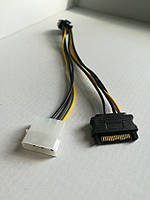 Кабель Sata molex-8pin перехідник #100444