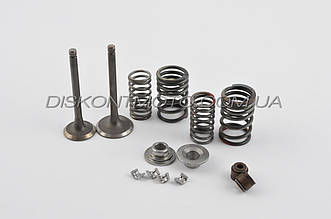 Клапани (пара, у зборі) Yamaha YBR125 (L-65 mm)