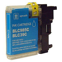 Совместимый картридж Inkdigo Brother LC-985 (LC985) Cyan XL, голубой, 18ml, аналог LC985С.