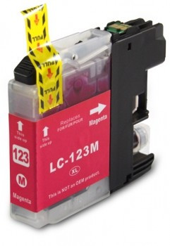 Сумісний картридж Inkdigo™ Brother LC-123 (LC123) Magenta XL, пурпурний, 18ml, аналог LC123M., фото 1