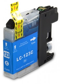 Сумісний картридж Inkdigo™ Brother LC-123 (LC123) XL Cyan, блакитний, 10ml, аналог LC123С.