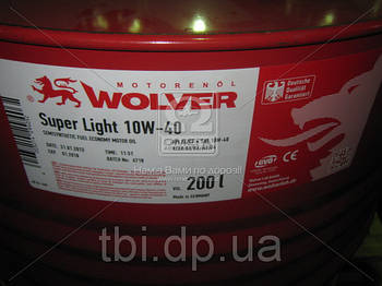 Масло моторне Wolver Super Light SAE 10W-40 API SL/CF (Каністра 208л)