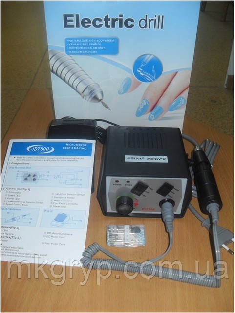 Фрезер JD 7500. 35 тис. про., 65 Вт. (педикюр / манікюр) Пр-во Пд. Корея