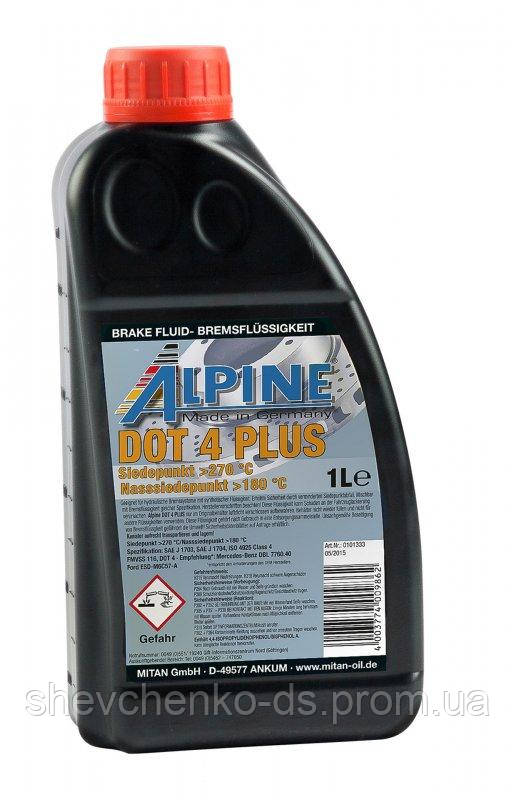 Тормозная жидкость ALPINE Brake Fluid DOT 4+ (1 л.) - фото 1 - id-p555075057