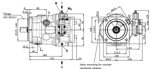 Регульовані насосы Bosch Rexroth A10VSO/32 - фото 2 - id-p555081550