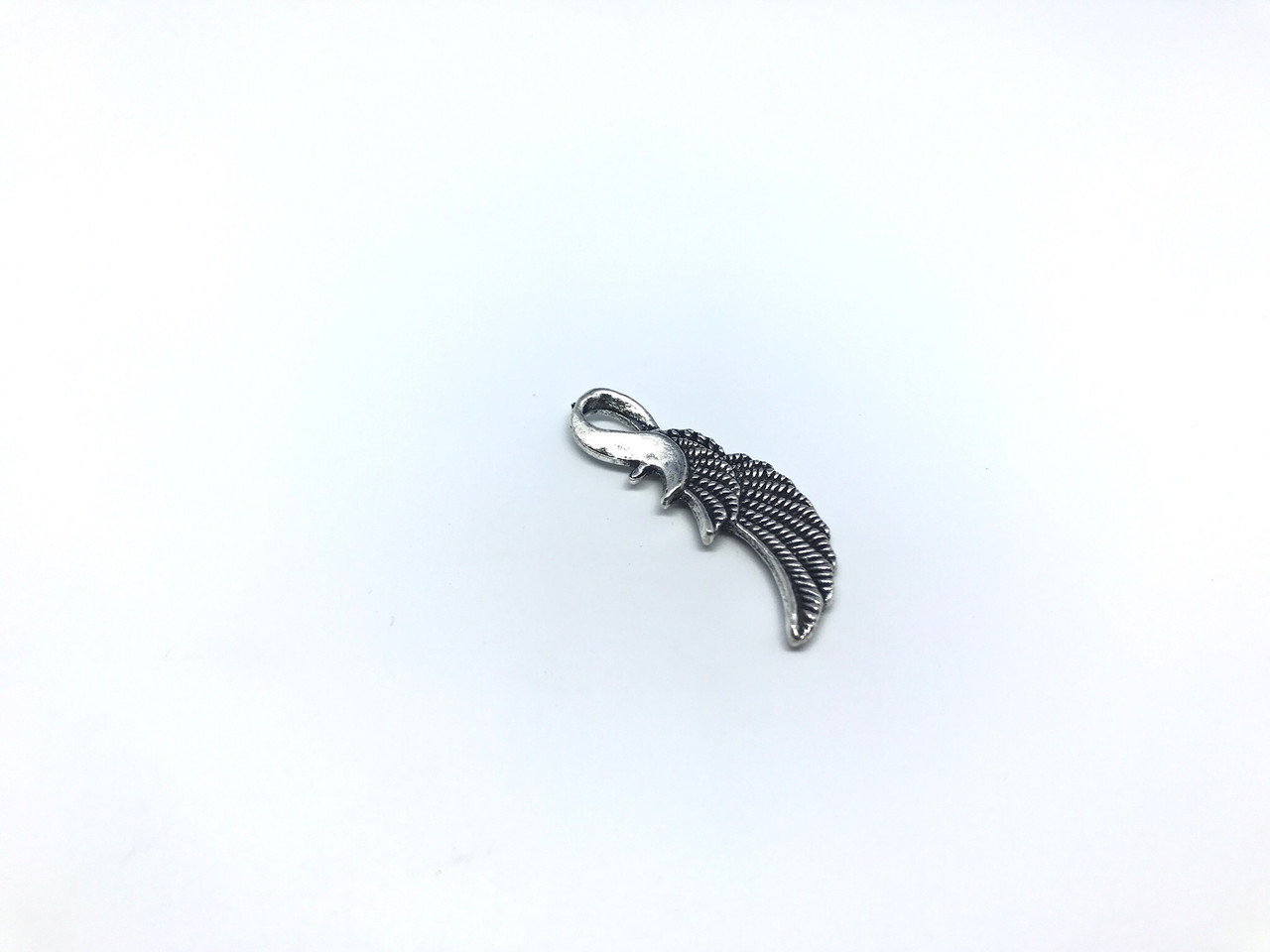 Красива підвіска для браслетів і сережок кольору античне срібло "Крила" Кулон металевий 31мм для прикрас