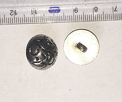 Пуговица 18 мм. пластик рисунок никель (200 шт)